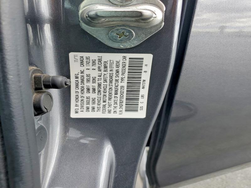 Aukcja sprzedaży 2012 Honda Civic, vin: 2HGFB2F55CH321259, numer aukcji: 67369326