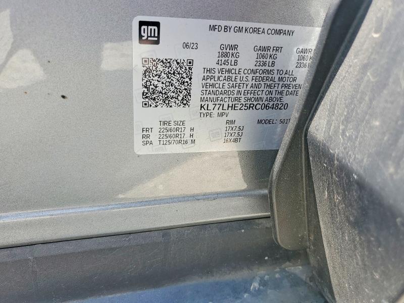 Продажа на аукционе авто 2024 Chevrolet Trax, vin: KL77LHE25RC064820, номер лота: 68626306