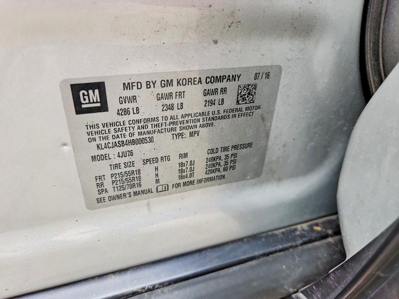 Aukcja sprzedaży 2017 Buick Encore, vin: KL4CJASB4HB000530, numer aukcji: 67455596