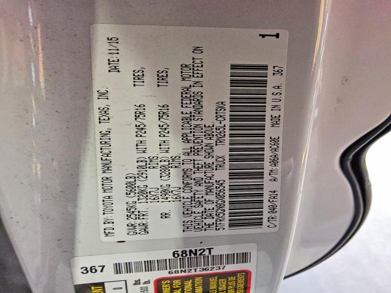 69707606 :رقم المزاد ، 5TFRX5GN8GX056545 vin ، 2016 Toyota Tacoma مزاد بيع