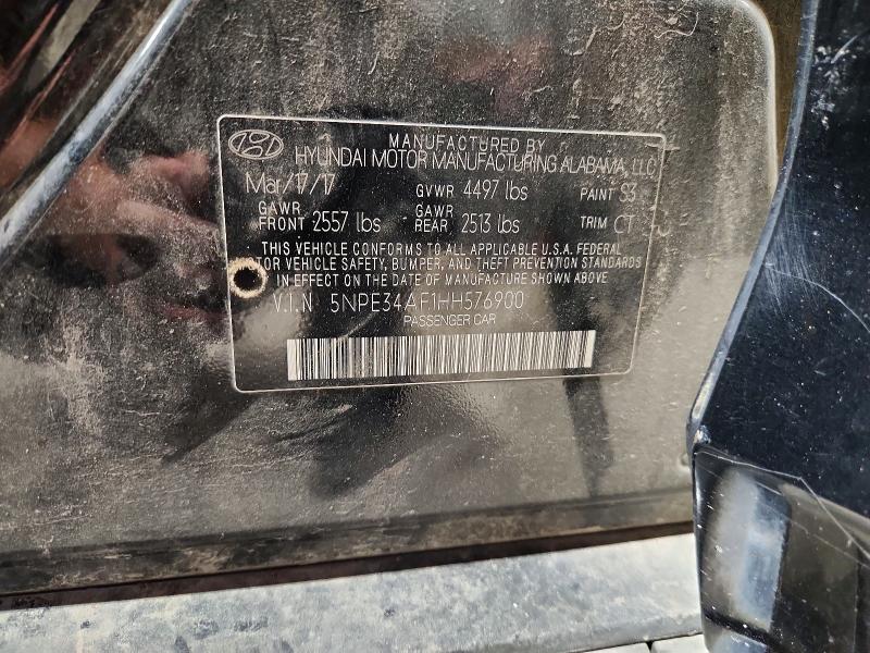 2017 Hyundai Sonata მანქანა იყიდება აუქციონზე, vin: 5NPE34AF1HH576900, აუქციონის ნომერი: 68276406