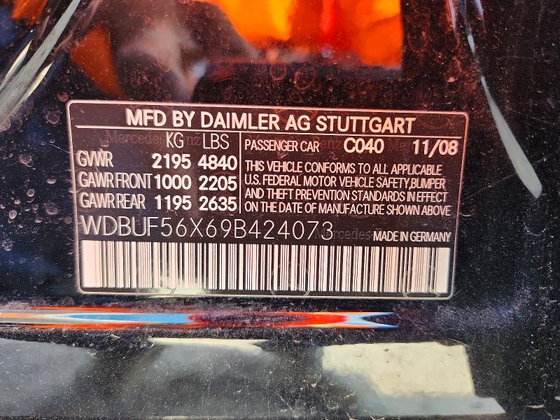 Продаж на аукціоні авто 2009 Mercedes-benz E, vin: WDBUF56X69B424073, номер лоту: 70679016