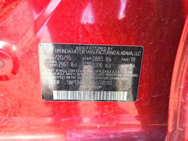 2016 Hyundai Elantra მანქანა იყიდება აუქციონზე, vin: 5NPDH4AE4GH700192, აუქციონის ნომერი: 67665176