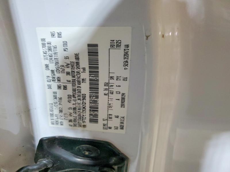 2019 Ford F150 მანქანა იყიდება აუქციონზე, vin: 1FTEX1E53KKD18603, აუქციონის ნომერი: 69999326