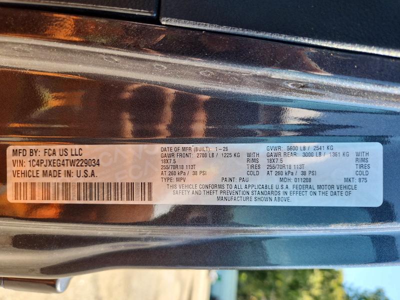 Aukcja sprzedaży 2026 Jeep Wrangler, vin: 1C4PJXEG4TW229034, numer aukcji: 66974216