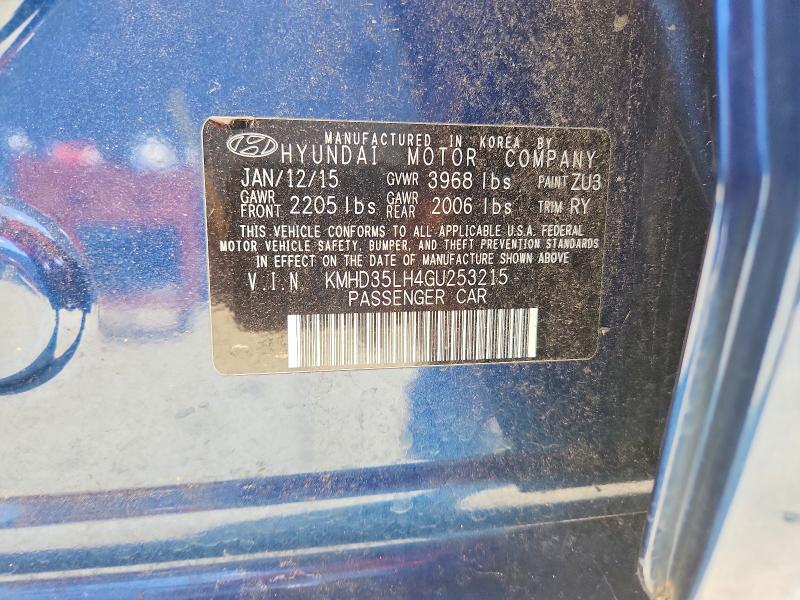 Продаж на аукціоні авто 2016 Hyundai Elantra Gt, vin: KMHD35LH4GU253215, номер лоту: 68298486