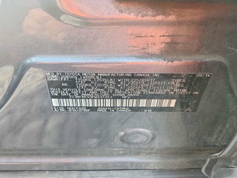 Продажа на аукционе авто 2015 Toyota Rav4, vin: 2T3RFREV3FW237343, номер лота: 70950486