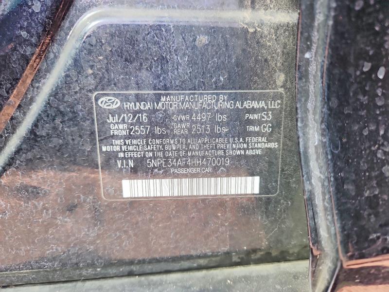Aukcja sprzedaży 2017 Hyundai Sonata, vin: 5NPE34AF4HH470019, numer aukcji: 70032836