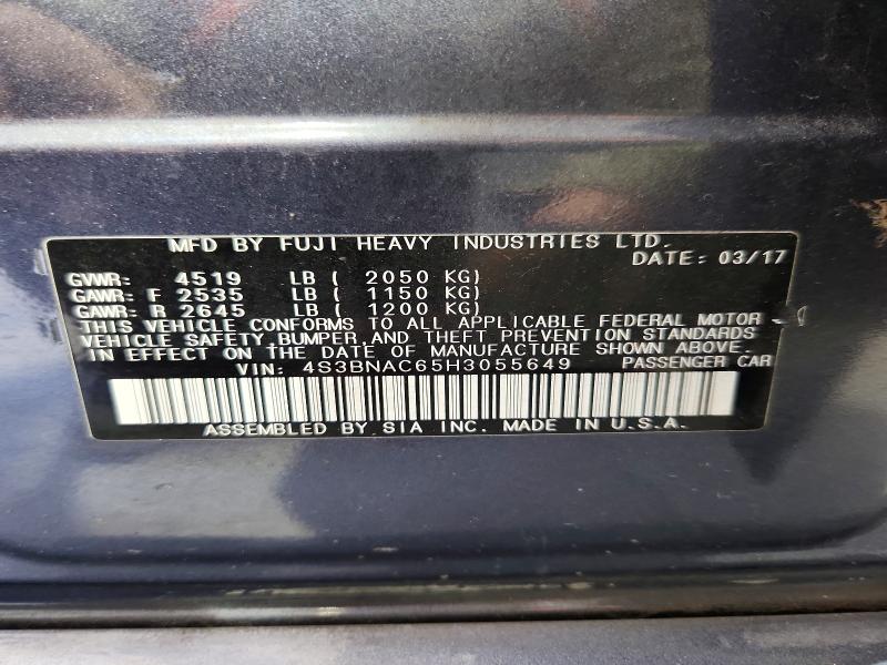 Продажа на аукционе авто 2017 Subaru Legacy, vin: 4S3BNAC65H3055649, номер лота: 70160916