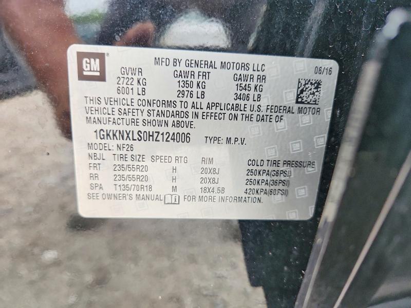 Aukcja sprzedaży 2017 Gmc Acadia, vin: 1GKKNXLS0HZ124006, numer aukcji: 69692636