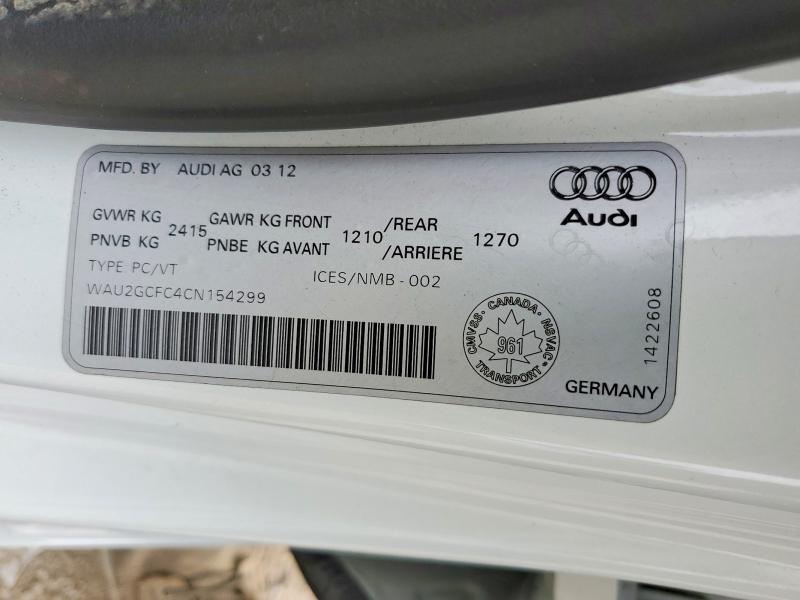 Aukcja sprzedaży 2012 Audi A7, vin: WAU2GCFC4CN154299, numer aukcji: 68830656