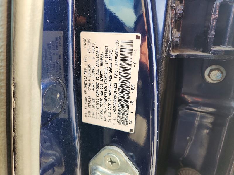 69885816 :رقم المزاد ، 1HGCP36899A017248 vin ، 2009 Honda Accord مزاد بيع