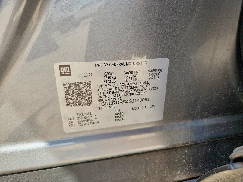 Продаж на аукціоні авто 2025 Chevrolet Traverse, vin: 1GNERGRS4SJ140081, номер лоту: 67402846
