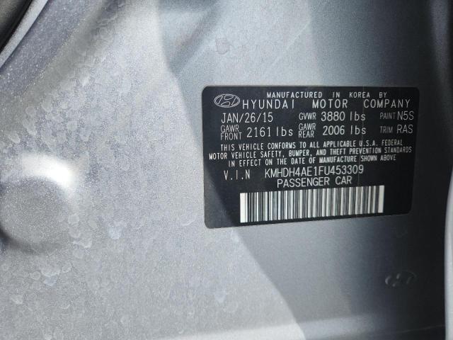 Aukcja sprzedaży 2015 Hyundai Elantra, vin: KMHDH4AE1FU453309, numer aukcji: 68958496