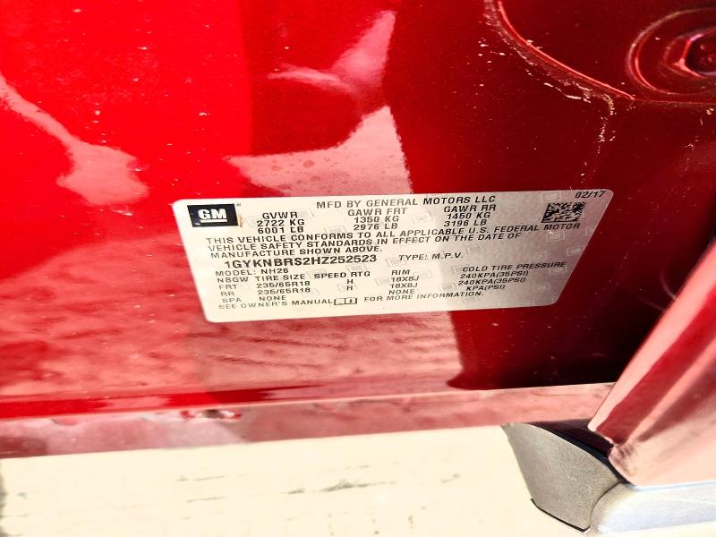 Auction sale of the 2017 Cadillac Xt5, vin: 1GYKNBRS2HZ252523, lot number: 70339566
