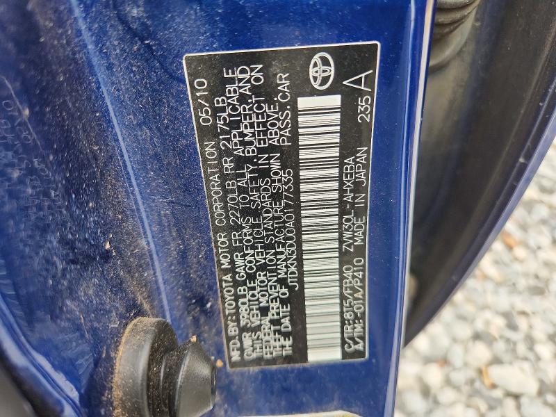 Продаж на аукціоні авто 2010 Toyota Prius, vin: JTDKN3DU0A0177335, номер лоту: 70003686