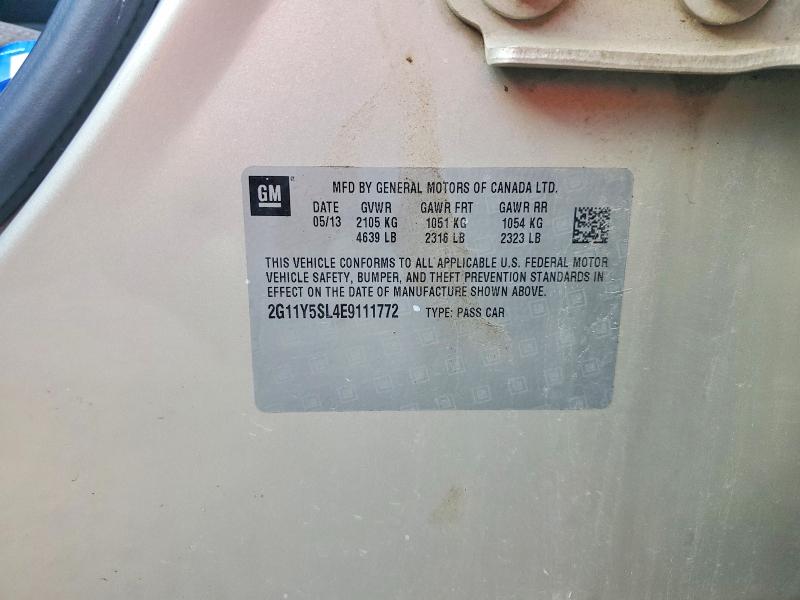 70261736 :رقم المزاد ، 2G11Y5SL4E9111772 vin ، 2014 Chevrolet Impala مزاد بيع
