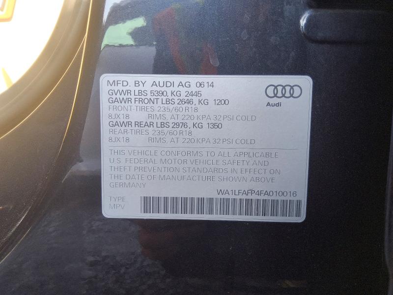 Продаж на аукціоні авто 2015 Audi Q5, vin: WA1LFAFP4FA010016, номер лоту: 69023036