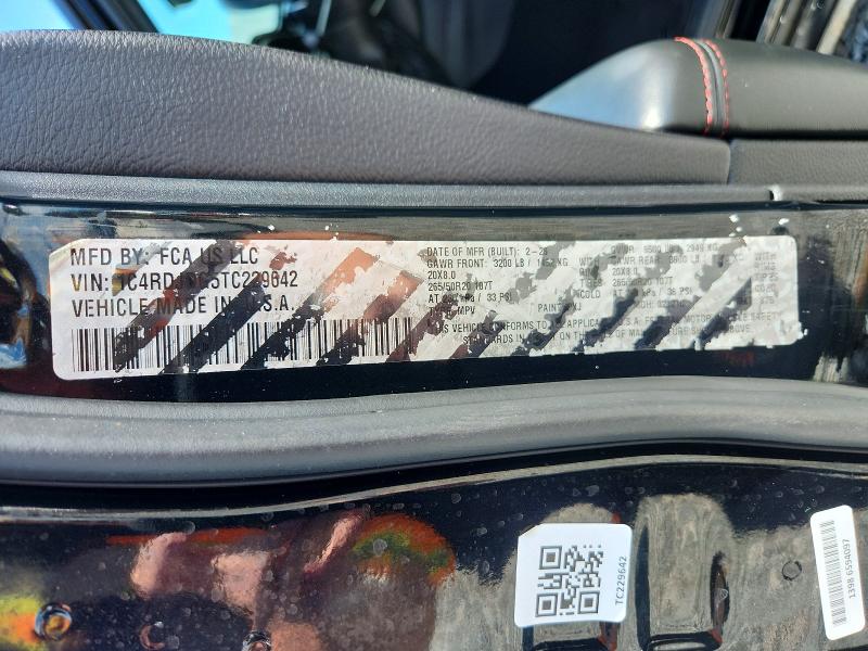 67791886 :رقم المزاد ، 1C4RDJDG5TC229642 vin ، 2026 Dodge Durango مزاد بيع