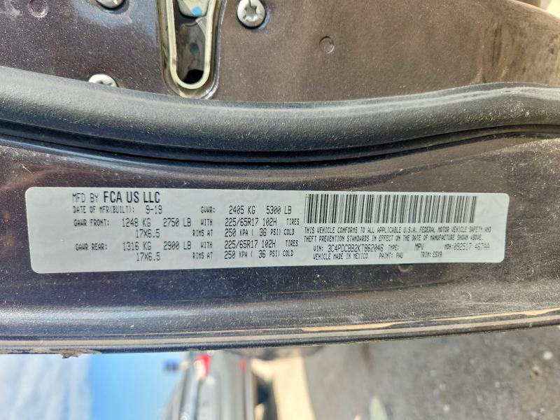 68643076 :رقم المزاد ، 3C4PDCBB2KT862046 vin ، 2019 Dodge Journey مزاد بيع
