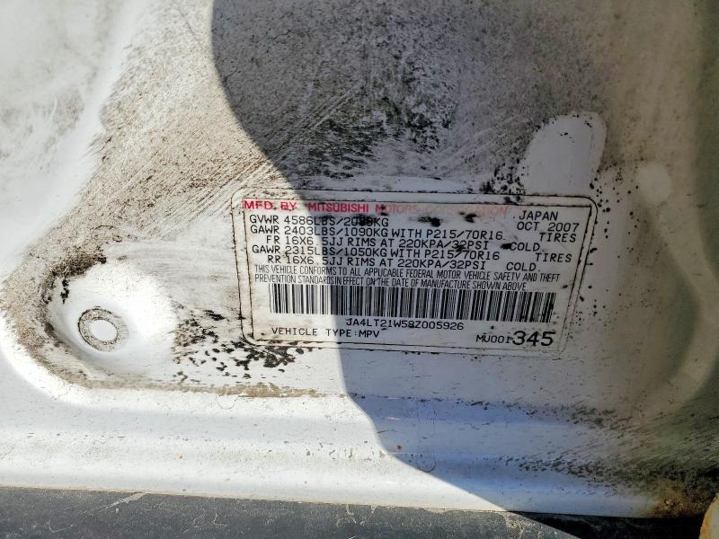 Aukcja sprzedaży 2008 Mitsubishi Outlander, vin: JA4LT21W58Z005926, numer aukcji: 69243546