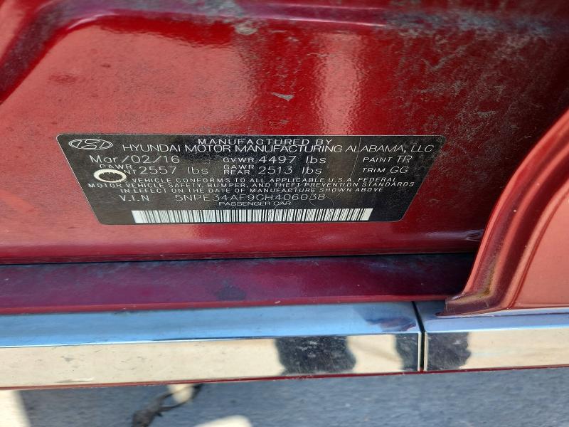 68804976 :رقم المزاد ، 5NPE34AF9GH406038 vin ، 2016 Hyundai Sonata مزاد بيع
