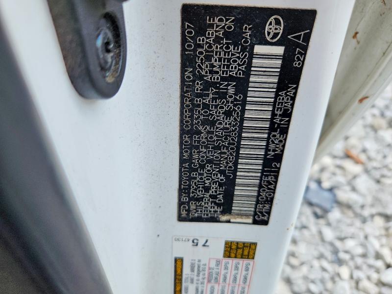 Aukcja sprzedaży 2008 Toyota Prius, vin: JTDKB20U283325616, numer aukcji: 66857756