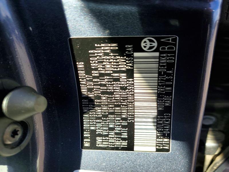 Продаж на аукціоні авто 2017 Toyota Corolla, vin: 5YFBURHE0HP659764, номер лоту: 68277186