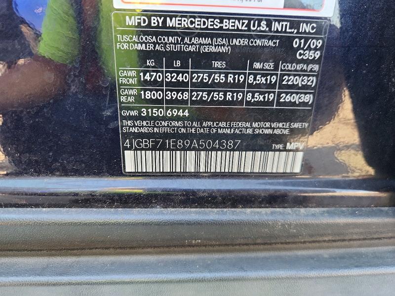 Продаж на аукціоні авто 2009 Mercedes-benz Gl, vin: 4JGBF71E89A504387, номер лоту: 68232246