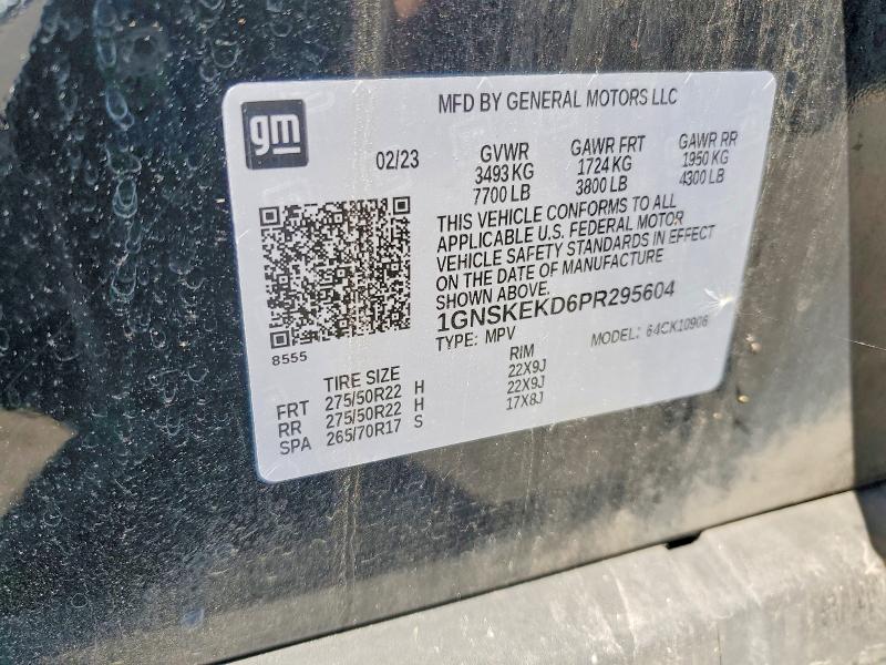 Продажа на аукционе авто 2023 Chevrolet Suburban, vin: 1GNSKEKD6PR295604, номер лота: 69290616