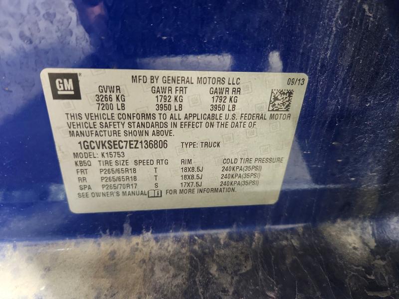 Aukcja sprzedaży 2014 Chevrolet Silverado, vin: 1GCVKSEC7EZ136806, numer aukcji: 67006086
