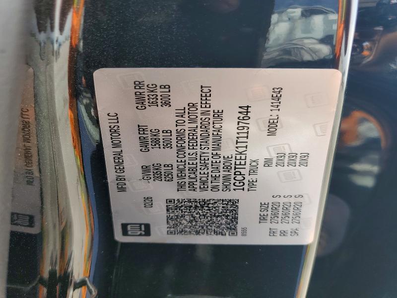 Aukcja sprzedaży 2026 Chevrolet Colorado, vin: 1GCPTEEK1T1197644, numer aukcji: 69711296