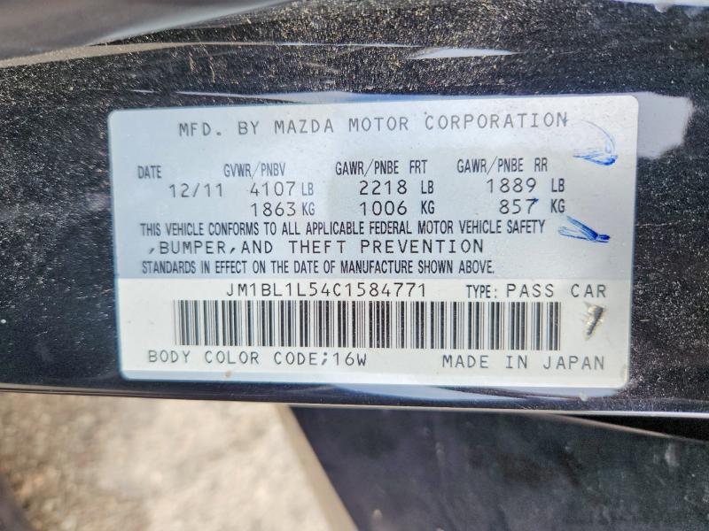 Aukcja sprzedaży 2012 Mazda 3, vin: JM1BL1L54C1584771, numer aukcji: 67864756