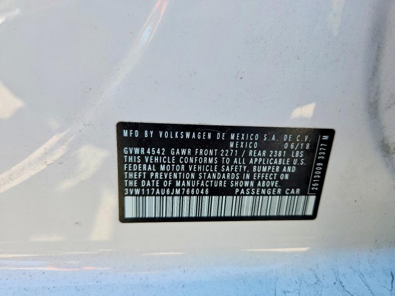 Продажа на аукционе авто 2018 Volkswagen Golf Sportwagen, vin: 3VW117AU6JM766046, номер лота: 68560386