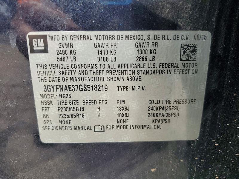 Продаж на аукціоні авто 2016 Cadillac Srx, vin: 3GYFNAE37GS518219, номер лоту: 68037896