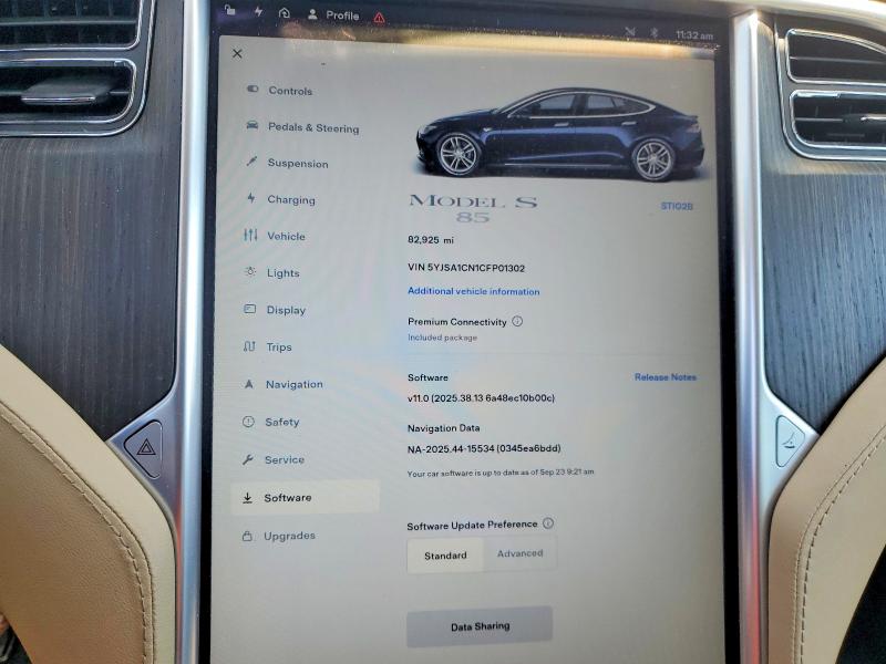 70184826 :رقم المزاد ، 5YJSA1CN1CFP01302 vin ، 2012 Tesla Model S مزاد بيع
