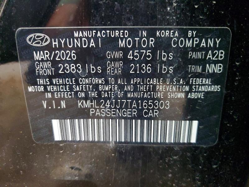 Aukcja sprzedaży 2026 Hyundai Sonata Hybrid, vin: KMHL24JJ7TA165303, numer aukcji: 69379546