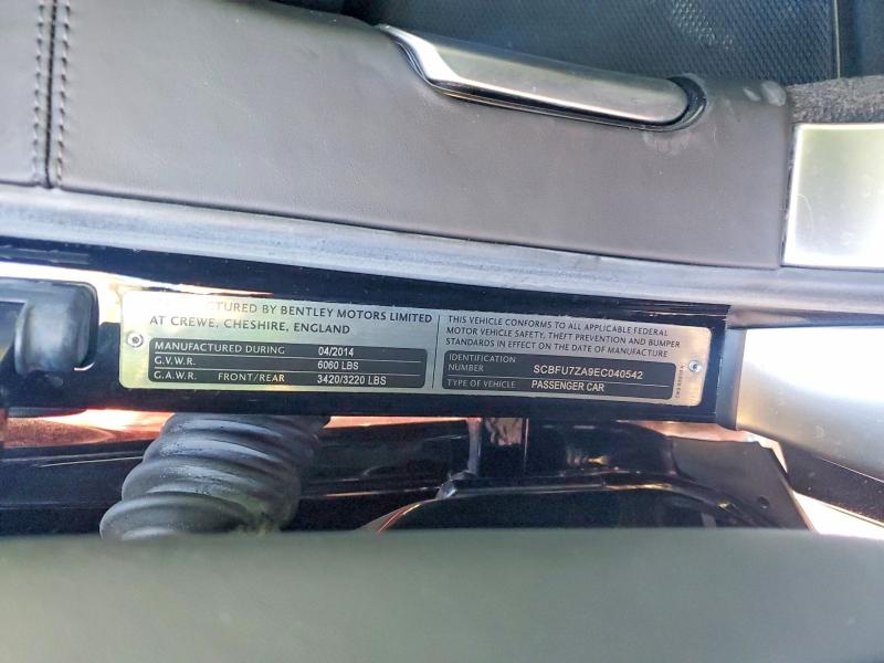 Продажа на аукционе авто 2014 Bentley Continental, vin: SCBFU7ZA9EC040542, номер лота: 68223926