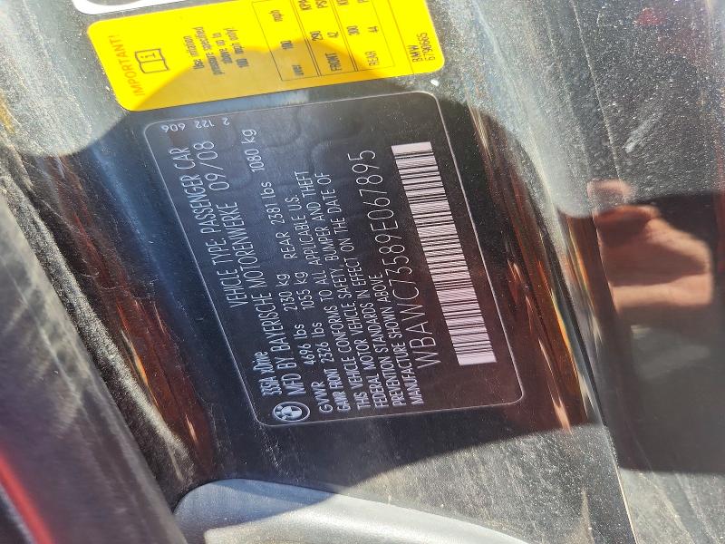 Aukcja sprzedaży 2009 Bmw 335, vin: WBAWC73589E067895, numer aukcji: 68228256
