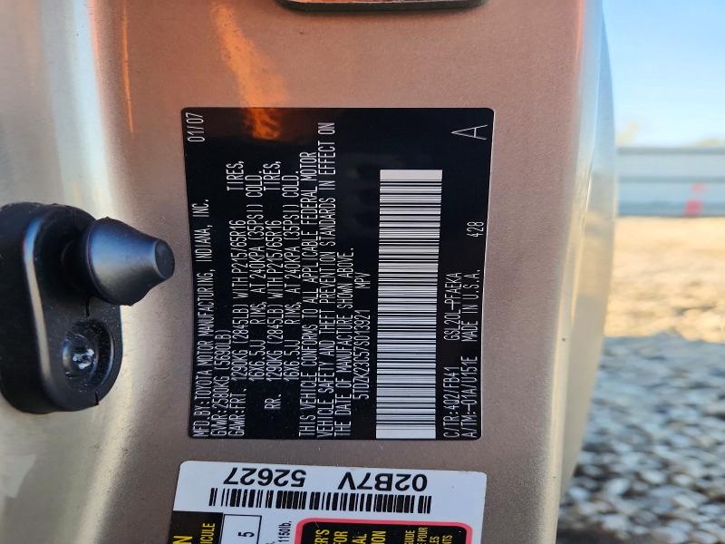 Aukcja sprzedaży 2007 Toyota Sienna, vin: 5TDZK23C57S013921, numer aukcji: 70682986
