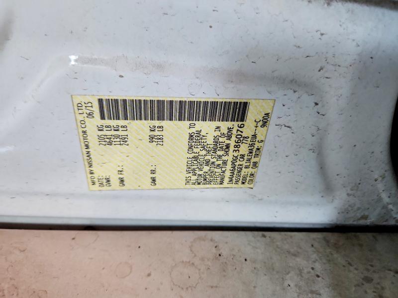 Продаж на аукціоні авто 2016 Nissan Maxima, vin: 1N4AA6AP0GC386076, номер лоту: 67373176