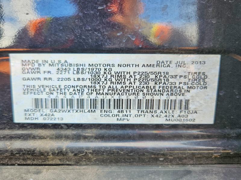 Aukcja sprzedaży 2014 Mitsubishi Outlander Sport, vin: 4A4AP4AUXEE003161, numer aukcji: 67363296