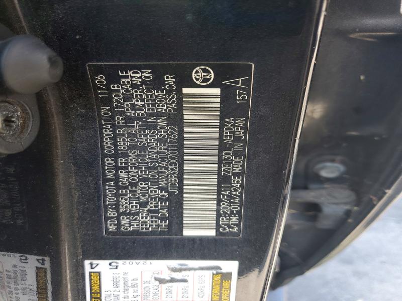 Aukcja sprzedaży 2007 Toyota Corolla, vin: JTDBR32EX70117622, numer aukcji: 70183526