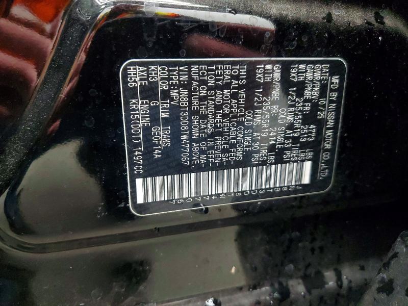 Продаж на аукціоні авто 2026 Nissan Rogue, vin: JN8BT3DD8TW477067, номер лоту: 70160496
