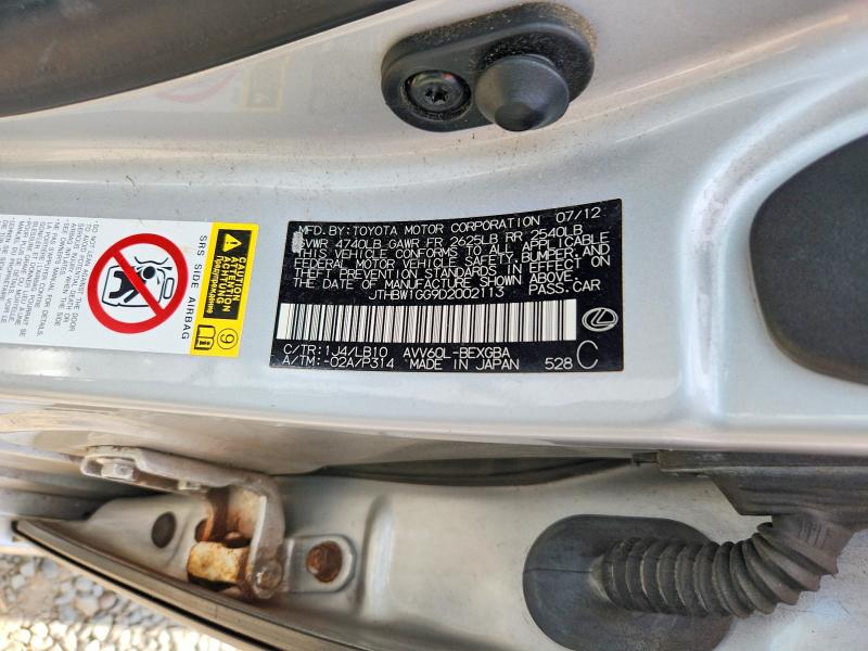 Продаж на аукціоні авто 2013 Lexus Es, vin: JTHBW1GG9D2002113, номер лоту: 69720216
