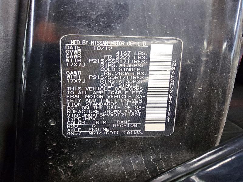 Aukcja sprzedaży 2013 Nissan Juke, vin: JN8AF5MVXDT211821, numer aukcji: 64170546