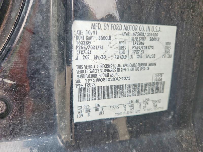Aukcja sprzedaży 2002 Ford F150, vin: 1FTRW08LX2KA75073, numer aukcji: 67882656