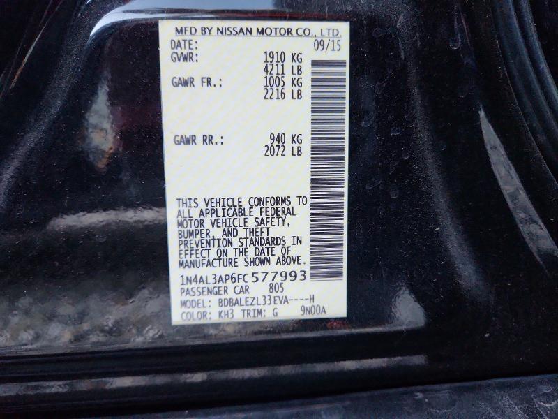Aukcja sprzedaży 2015 Nissan Altima, vin: 1N4AL3AP6FC577993, numer aukcji: 67874106