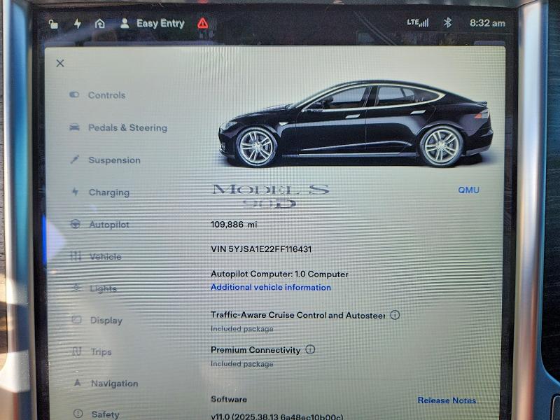 2015 Tesla Model S მანქანა იყიდება აუქციონზე, vin: 5YJSA1E22FF116431, აუქციონის ნომერი: 67470486