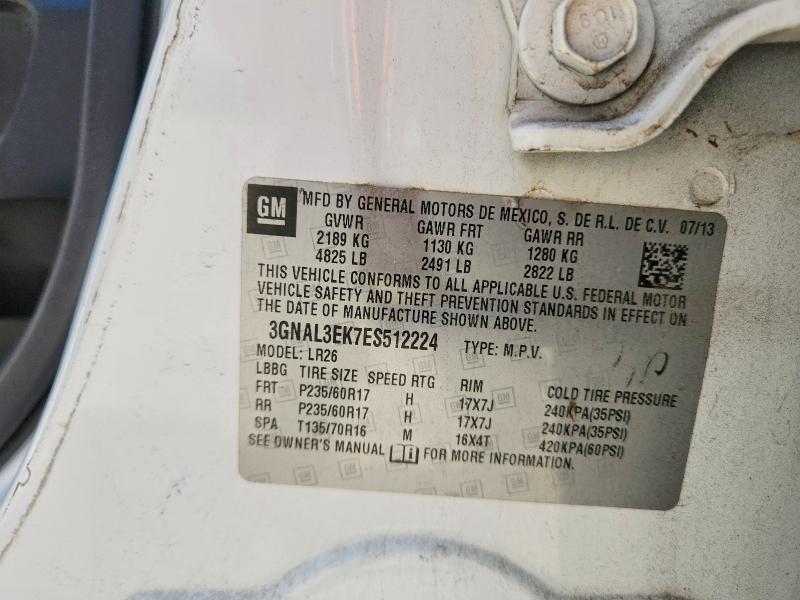 Продаж на аукціоні авто 2014 Chevrolet Captiva, vin: 3GNAL3EK7ES512224, номер лоту: 67866546